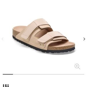 Birkenstock Uji Nubuck Leather Sandals in True Beige
